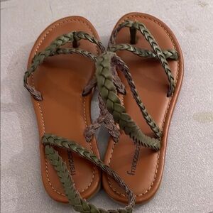 Francesca's Collections Brown Woven Sandals